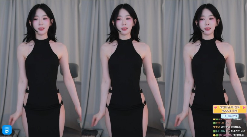 개미허리 기래민 옆구리 허벅지 다 오픈된 블랙 홀터넥1_1.jpg