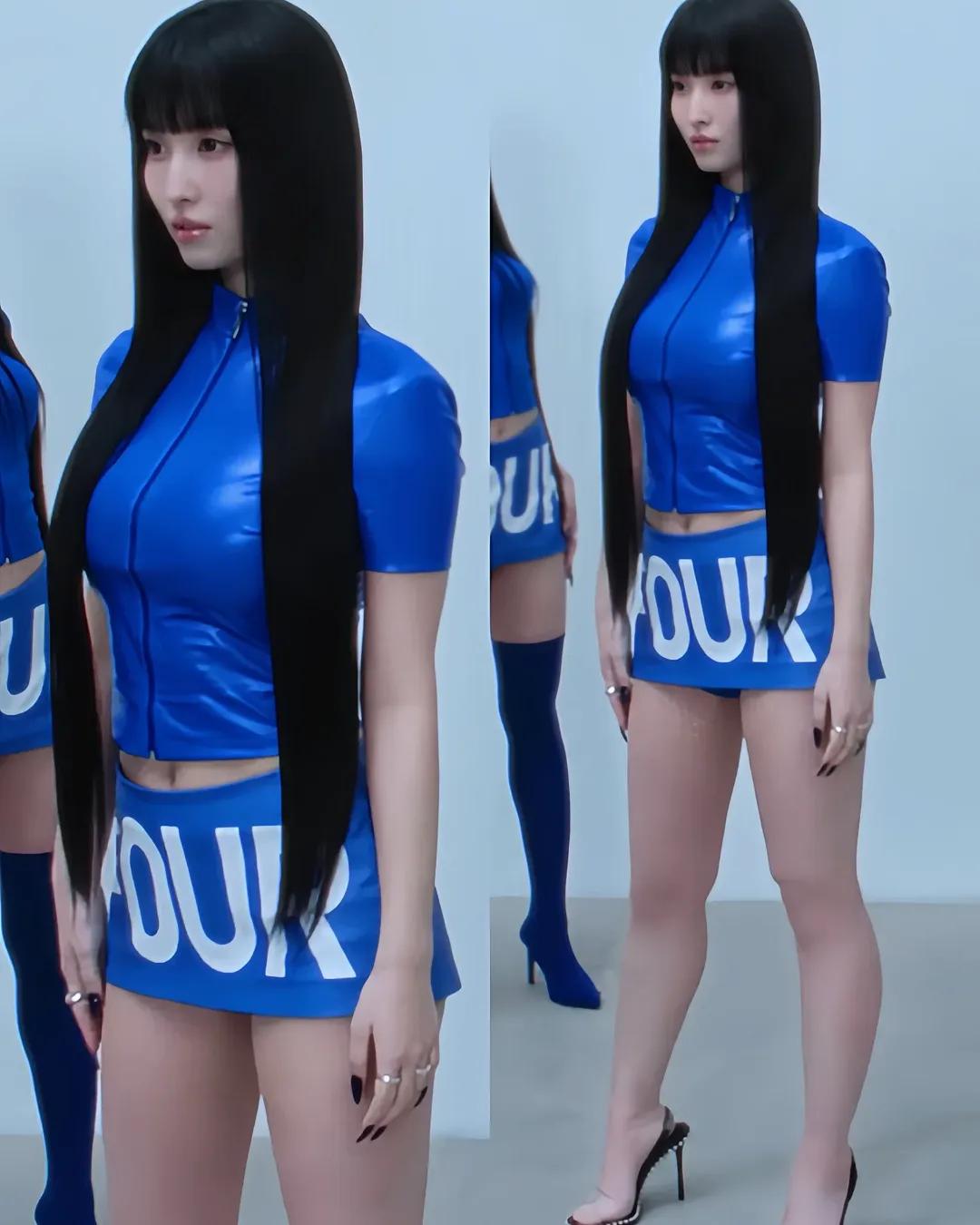 파란 레이싱걸 의상 입은 트와이스 모모 각선미 몸매 근황3.webp.jpg