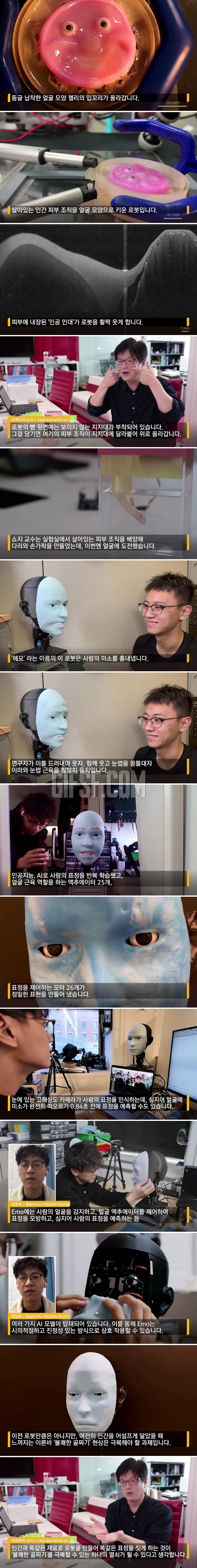 로봇 얼굴에 살아있는 피부 붙였더니.',씨익.news_1.jpg