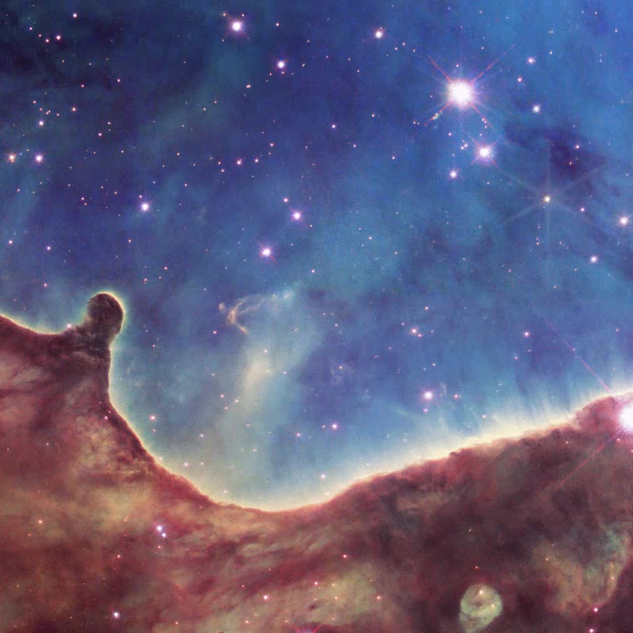 김짤닷컴 - 용골자리 성운-NGC 3372 허블과 제임스웹 비교사진